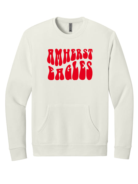 AMS Next Level Adult Pocket Crewneck Sweatshirt - Wavy Logo 2025