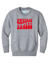 AMS Port & Co Youth Pocket Crewneck Sweatshirt - Wavy Logo 2025