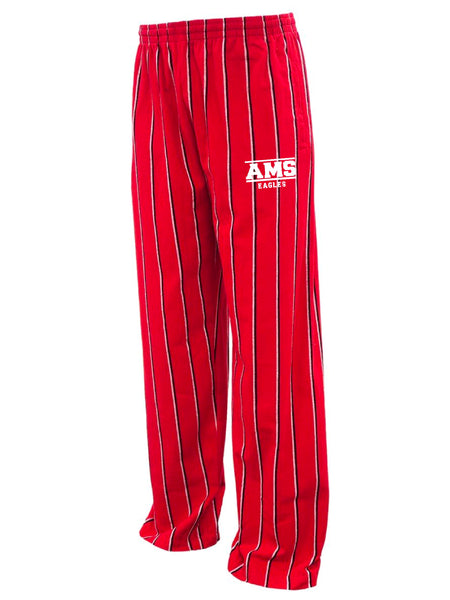 AMS Embroidered Striped Flannel Pants - Block Logo