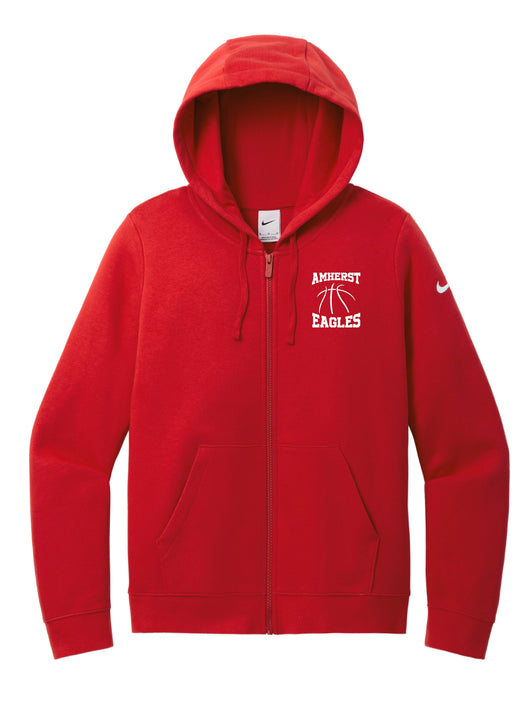 Amherst Eagles Basketball Nike Embroidered Full Zip