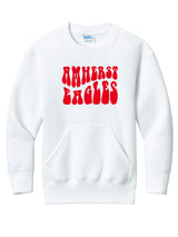 AMS Port & Co Youth Pocket Crewneck Sweatshirt - Wavy Logo 2025