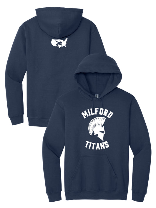 Milford Titans Wrestling Hoodie