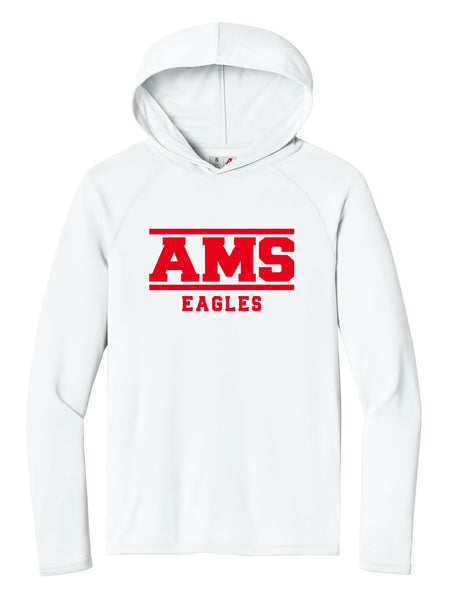 AMS A4 Cooling Performance Long Sleeve Tee- Block Logo 2025